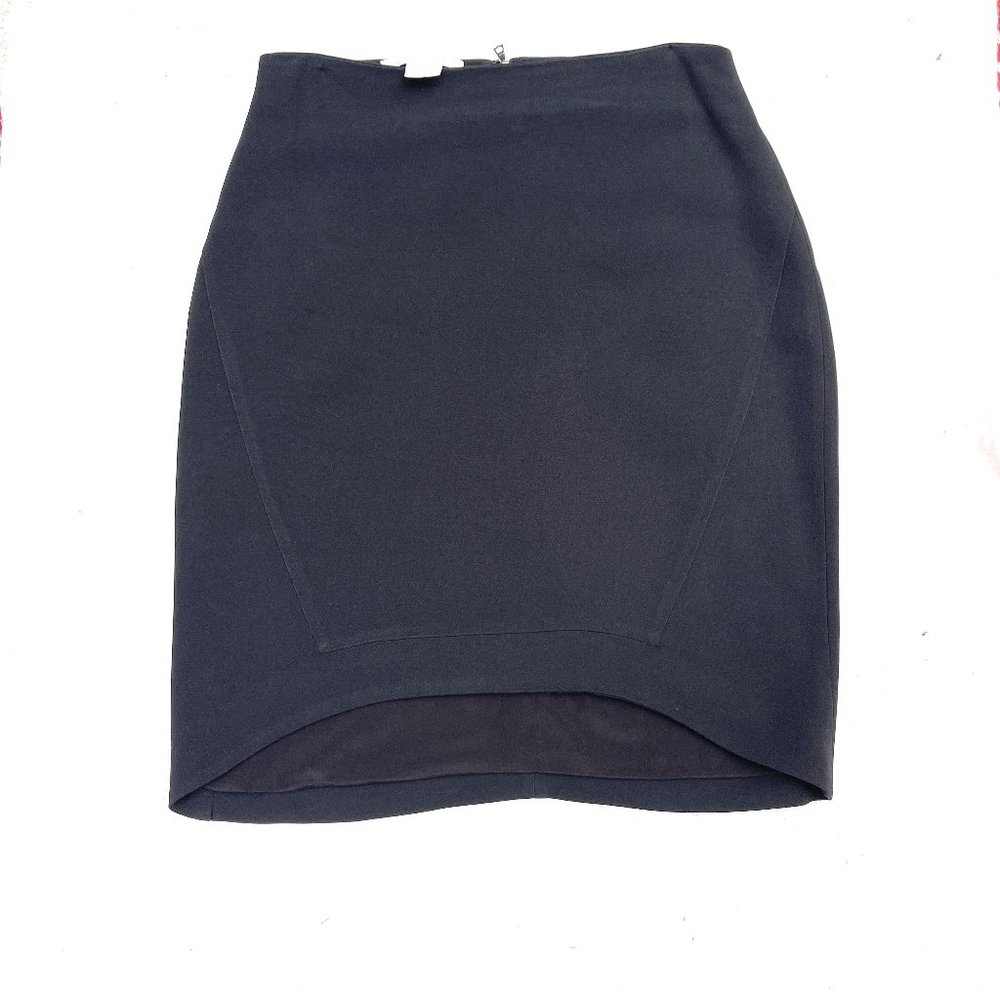 Antonio Berardi Black High Waist Asymmetrical Pencil Skirt View 2